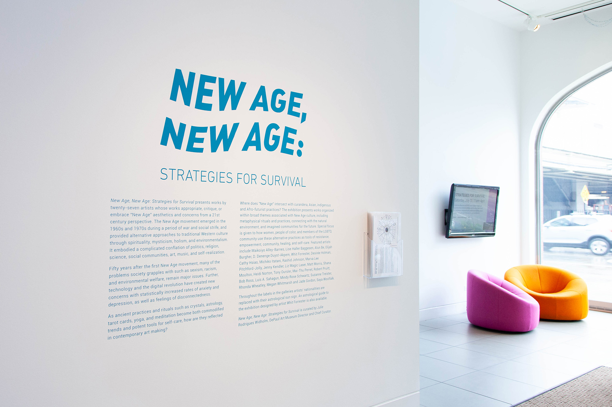 New Age, New Age: Strategies for Survival, installation view at DePaul Art Museum, 2019. Photo: DePaul Art Museum